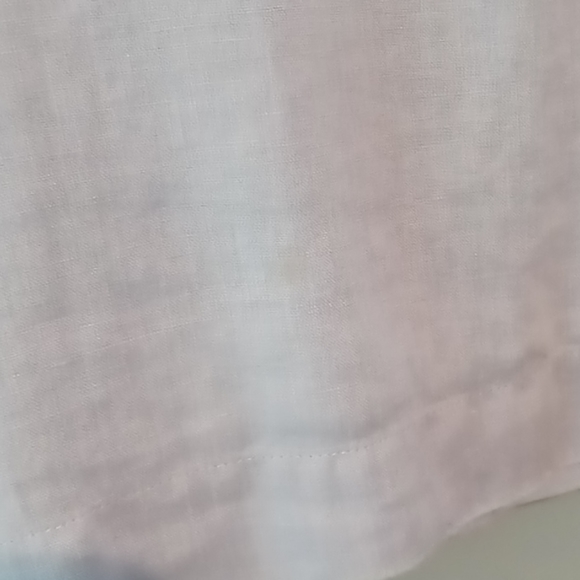 ELLEN TRACY Embroidered Linen Top - Picture 6 of 8